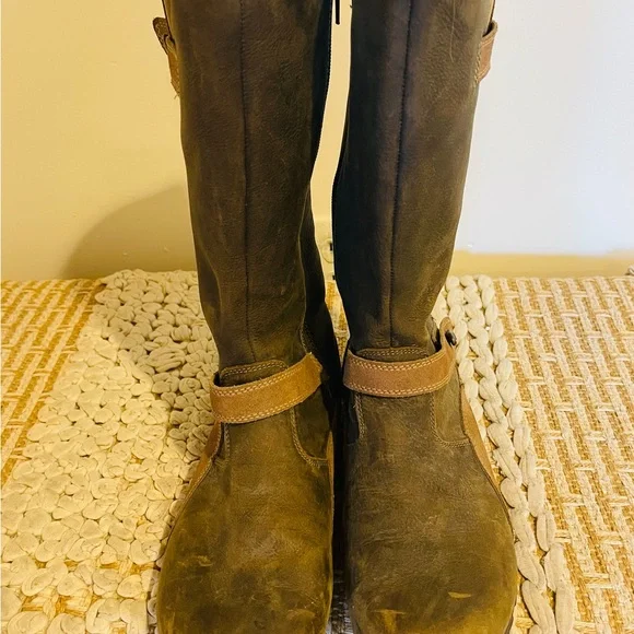 Women’s Merrell Haven Otter Brown Leather Waterproof Mid Calf Boots Size 9 - Picture 2 of 12